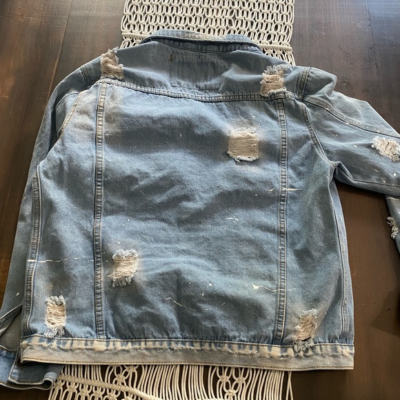 Rolling Paper distressed splatter denim jacket - Picture 7 of 7